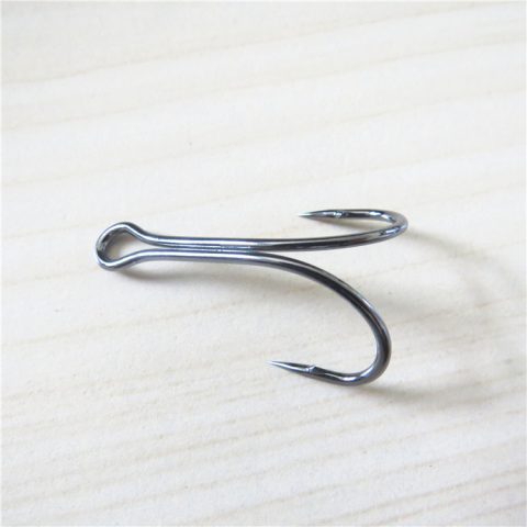 Fishing double hook frog bait high carbon steel freshwater hook small fly tied fishing hook