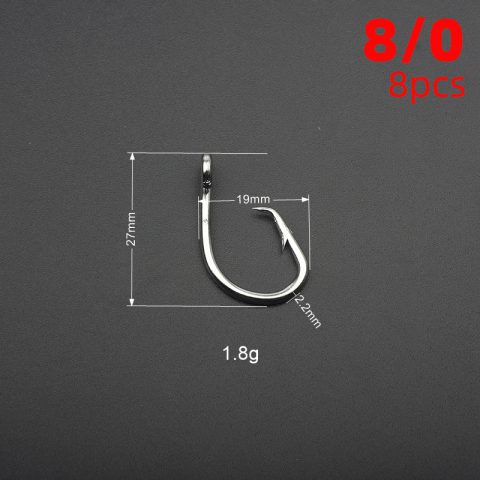 8/0shark hook size chart