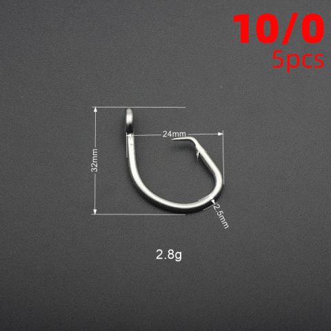 10/0shark hook size chart